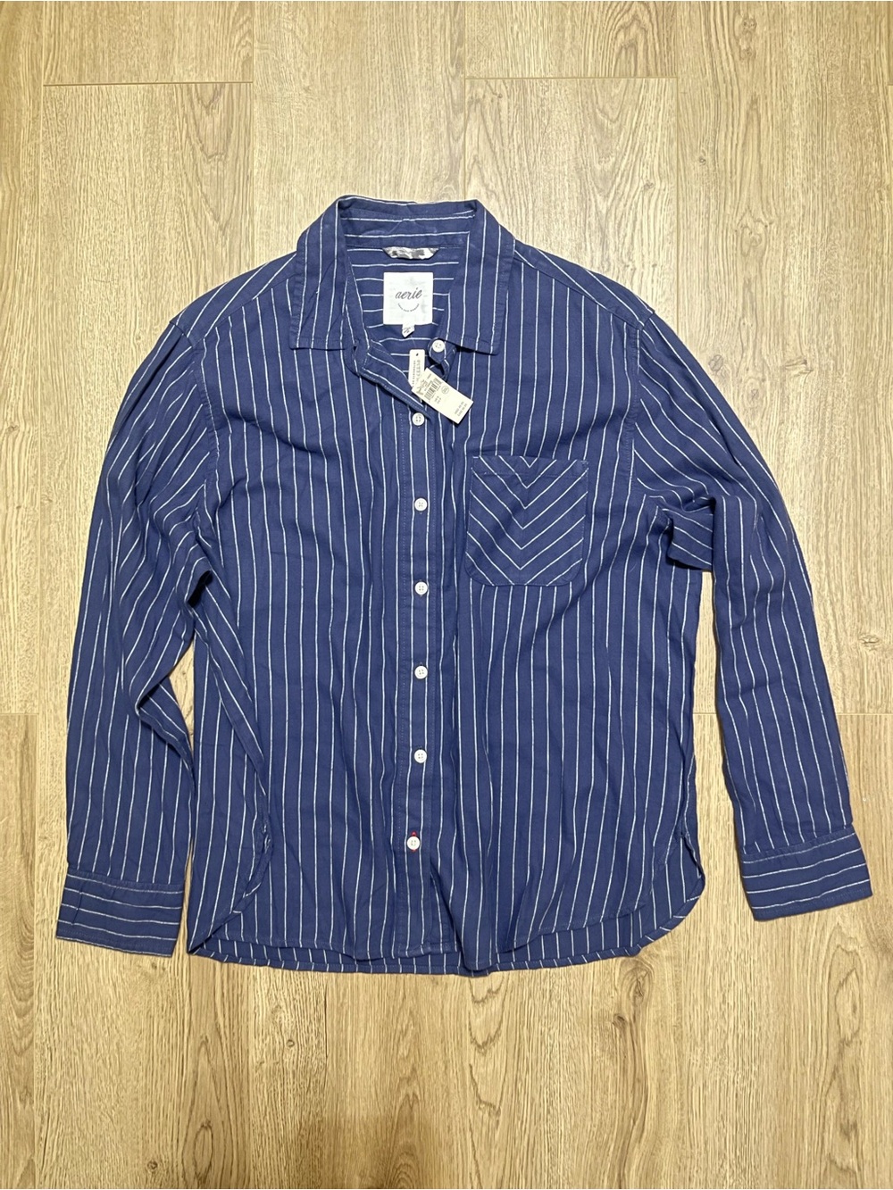 NWT Aerie Off-Duty Flannel Pajama Shirt (S) - Picture 3 of 6